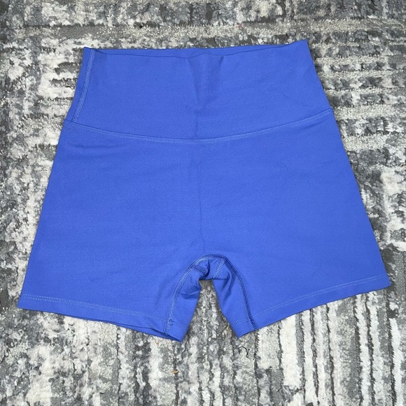 Pants - Blue Women's High-Waisted Shorts